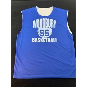 Woodbury Basketball Reversible Jersey Number 55 Blue White Athletic